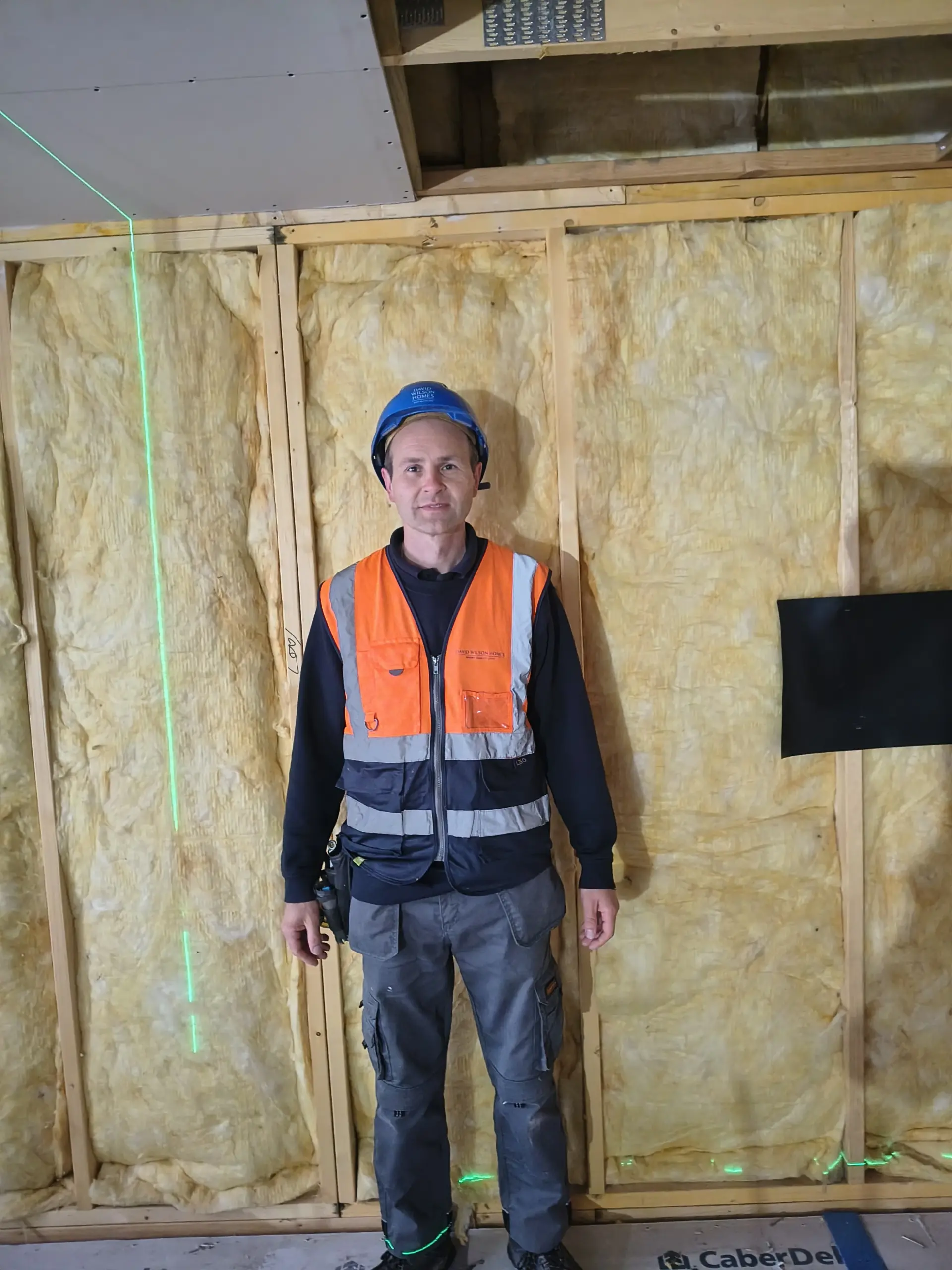 Adrian on the building site